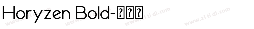 Horyzen Bold字体转换